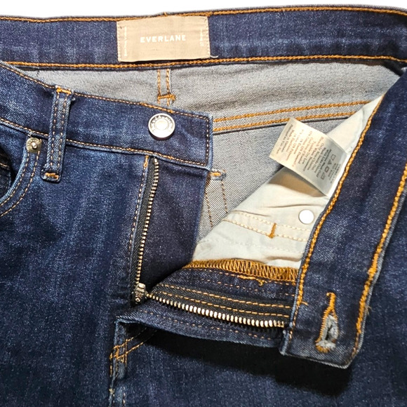 EUC Everlane Authentic Stretch Mid-Rise Skinny Jeans Sz. 27x28.50 Dark Blue Wash - Picture 4 of 10